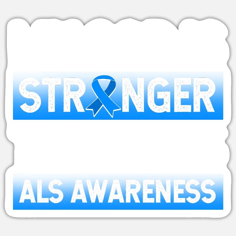 ALS nerve disease - Sticker size S (10 x 10 cm) - white matte