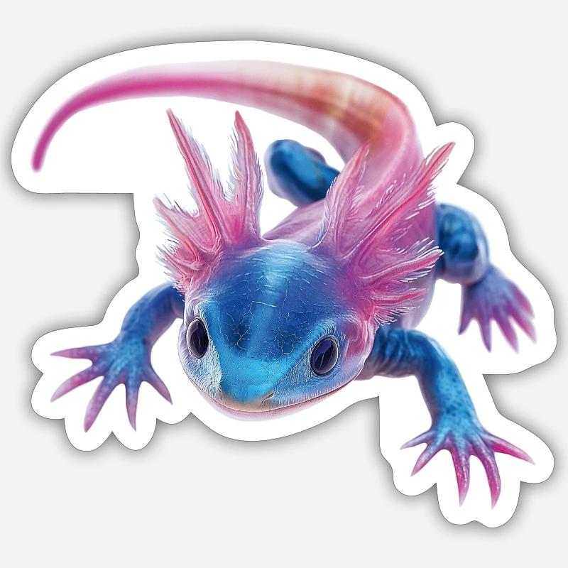 Axolotl - Sticker taille S (10 x 10 cm) - blanc mat