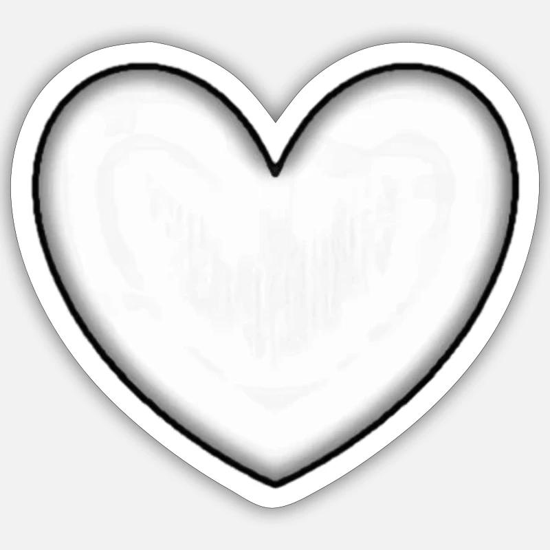 Valentinstag Geschenk Valentinstag - Sticker Größe S (10 x 10 cm) - Mattweiß