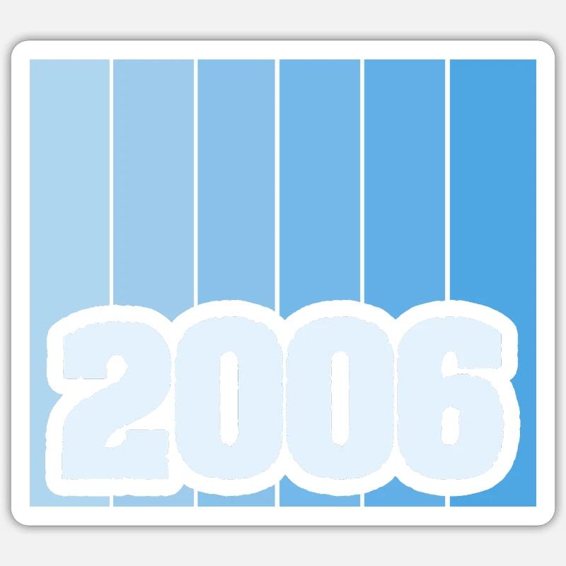 Année 2006 - Sticker taille S (10 x 10 cm) - blanc mat