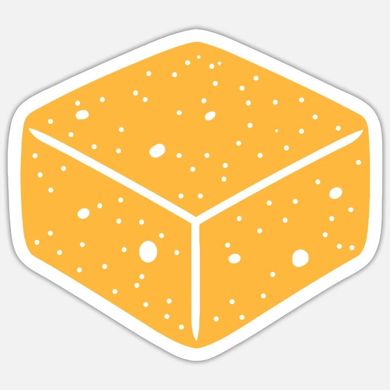 Sponge Effervescent Gum Pattern - Sticker size S (10 x 10 cm) - white matte
