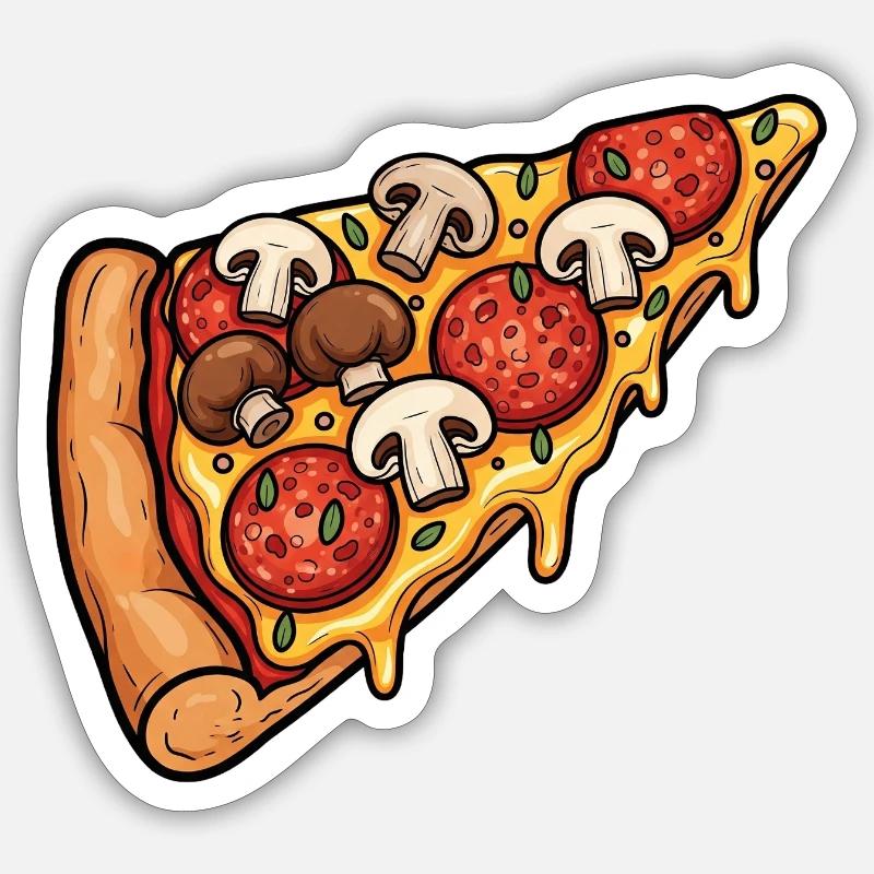 Pizza Sticker size S (10 x 10 cm)
