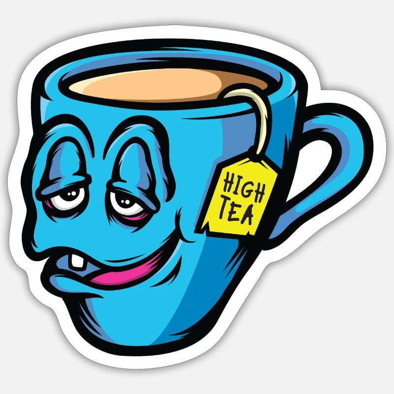 High Tea - Sticker size S (10 x 10 cm) - white matte