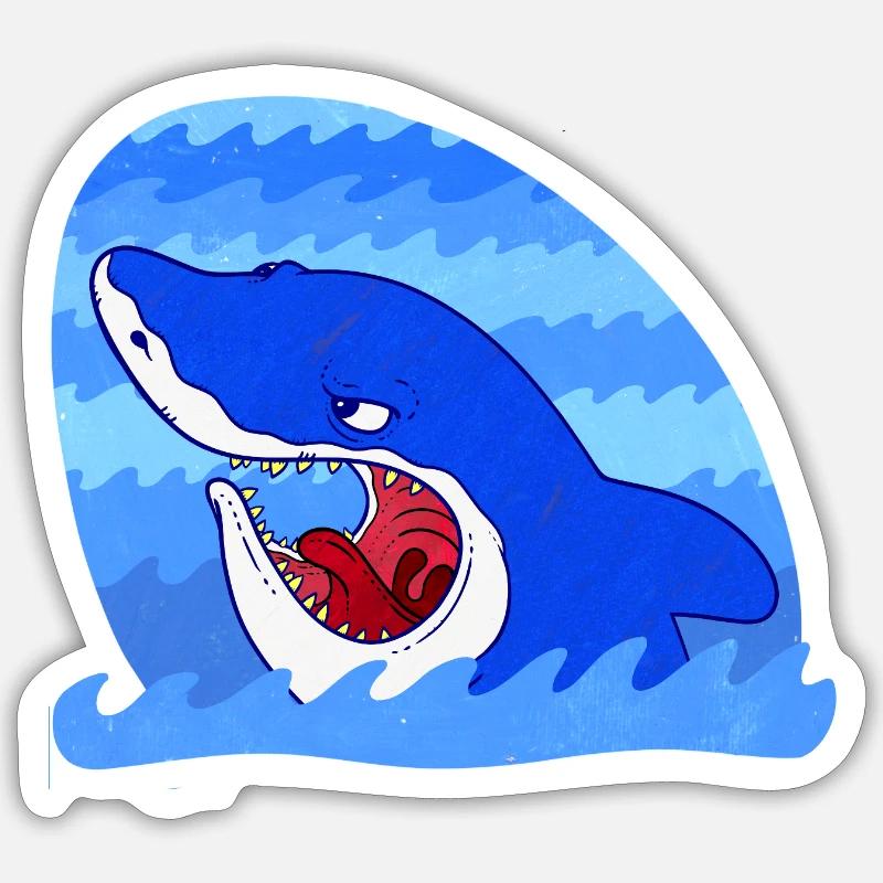 Grim Shark Sticker size S (10 x 10 cm)