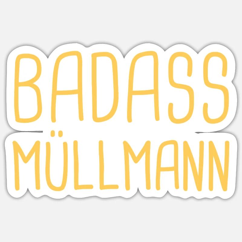 Garbage Man Badass Sticker size S (10 x 10 cm)