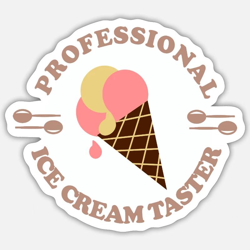 Eiskrem Tester - Sticker size S (10 x 10 cm) - white matte