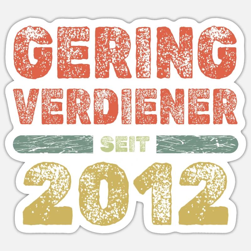 2012 - Sticker Größe S (10 x 10 cm) - Mattweiß