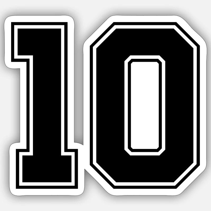 10 - Sticker Größe S (10 x 10 cm) - Mattweiß