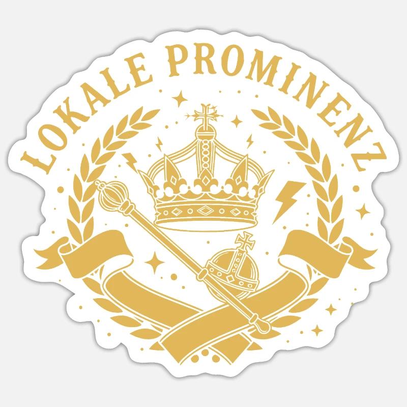 Lokale Prominenz - Sticker Größe S (10 x 10 cm) - Mattweiß