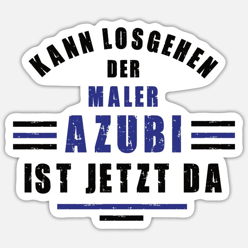 Trainee painter apprenticeship training painter training Sticker size S (10 x 10 cm)