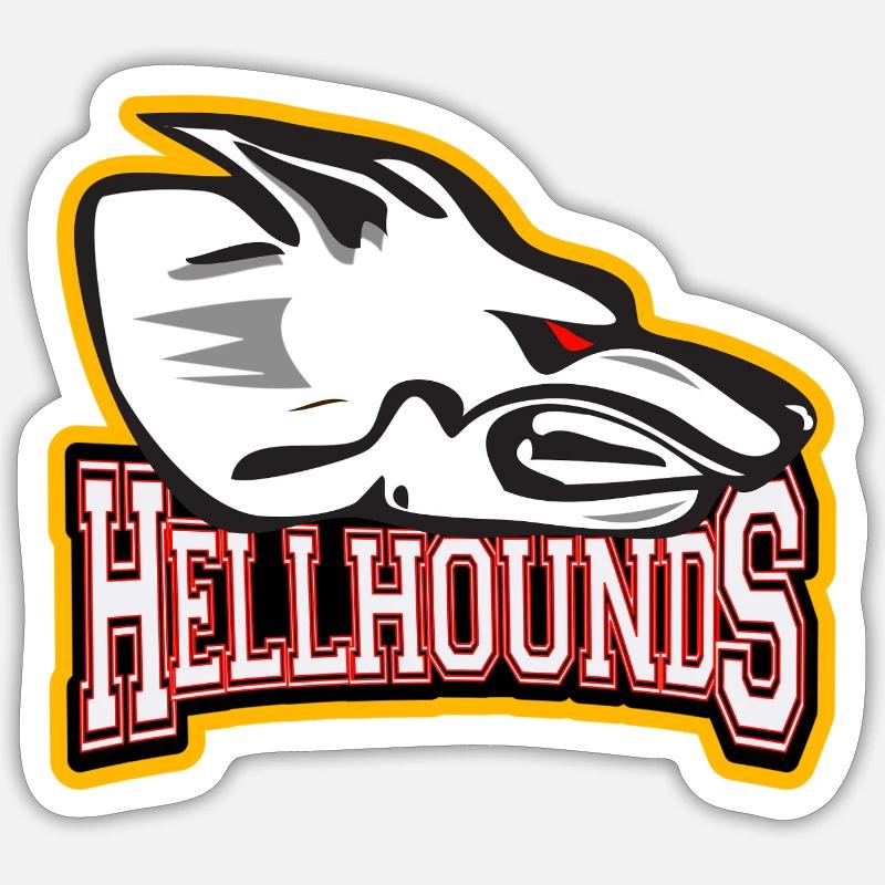 Hellhounds Logo - Sticker size S (10 x 10 cm) - white matte