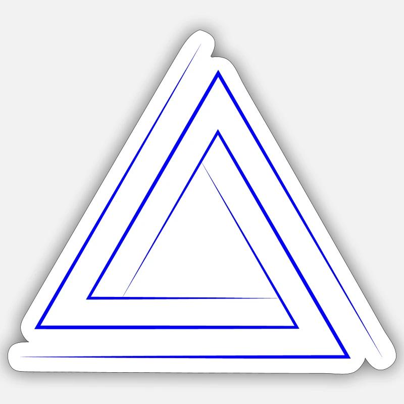 Geometric triangular nesting - Sticker size S (10 x 10 cm) - white matte