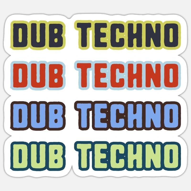 Dub Techno Caleidoscopio Sticker formato S (10 x 10 cm)