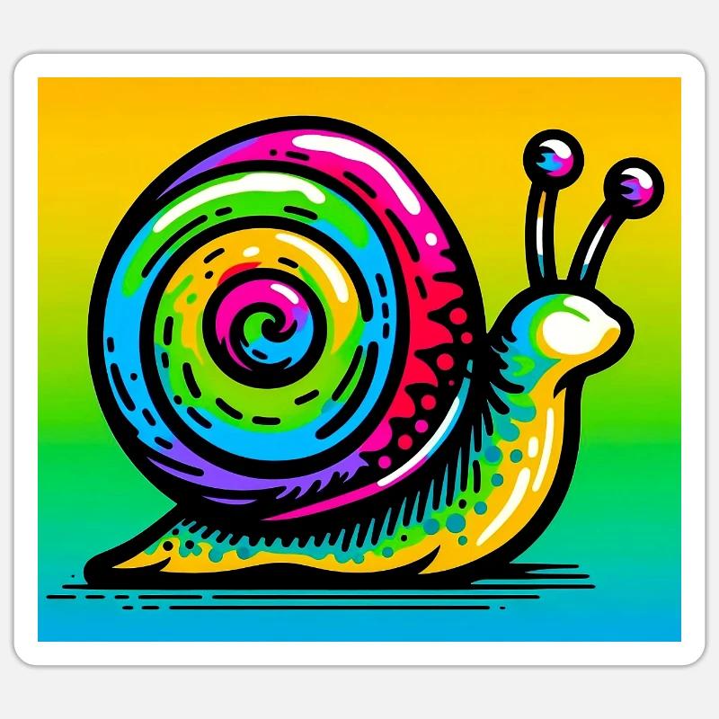 Snail - Sticker size S (10 x 10 cm) - white matte