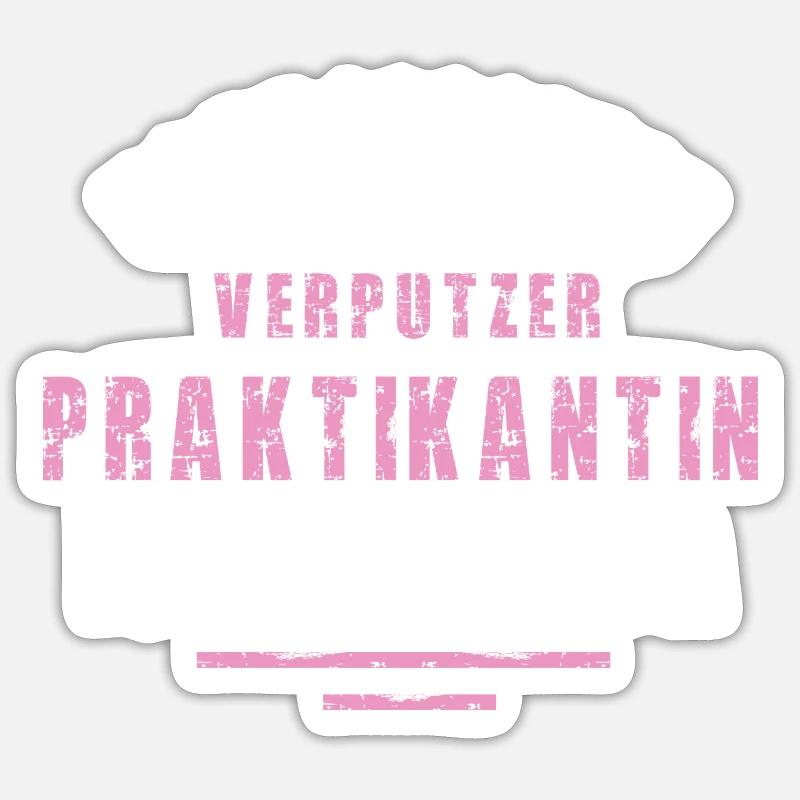 Plasterer Intern Thank You Internship Plastering - Sticker size S (10 x 10 cm) - white matte