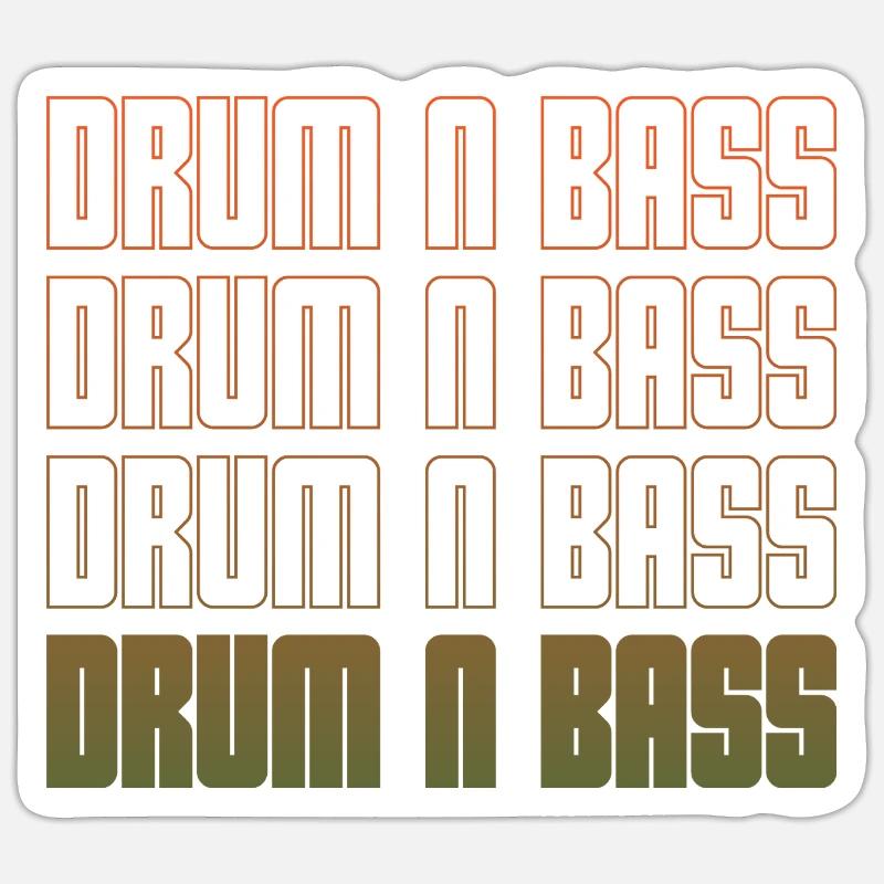 Drum N Bass Gradient Grid Sticker size S (10 x 10 cm)