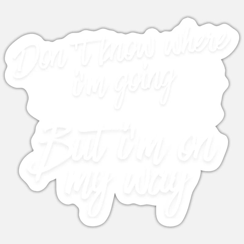 On My Way Unknown Destination Sticker size S (10 x 10 cm)