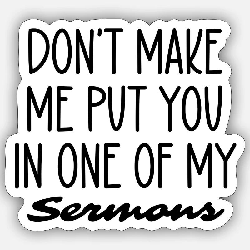 Sermon - Sticker taille S (10 x 10 cm) - blanc mat