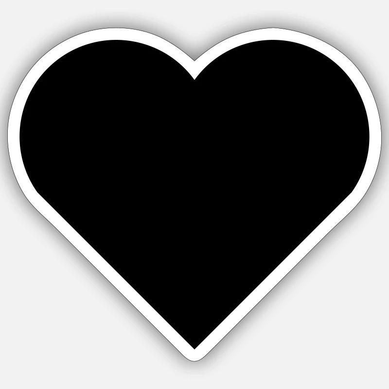 Herz - Sticker Größe S (10 x 10 cm) - Mattweiß