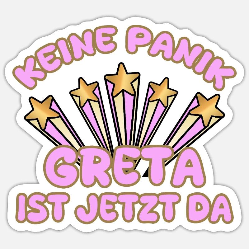 Woman's name Greta - Sticker size S (10 x 10 cm) - white matte