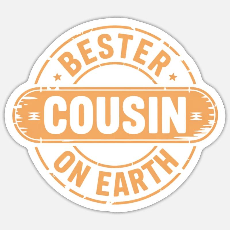 Cousin le plus proche - Sticker taille S (10 x 10 cm) - blanc mat