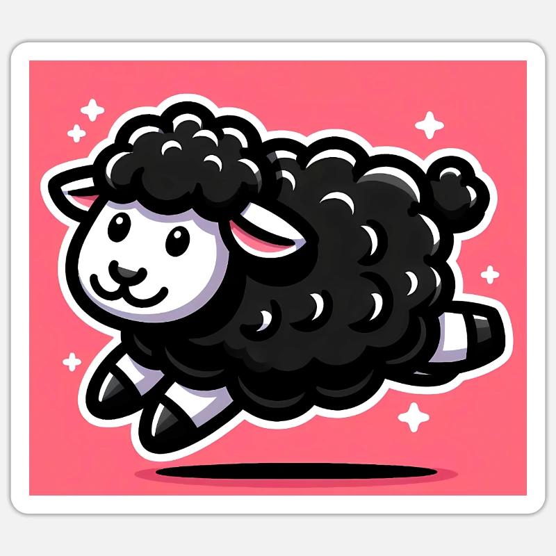 Pecora Nera - Sticker formato S (10 x 10 cm) - bianco opaco