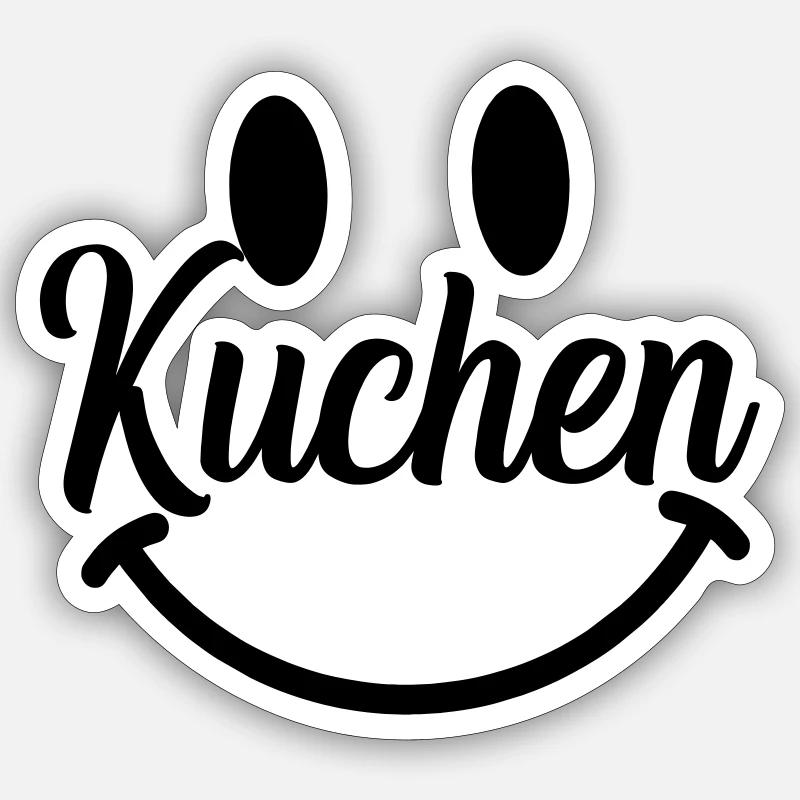 kuchen  - Sticker Größe S (10 x 10 cm) - Mattweiß