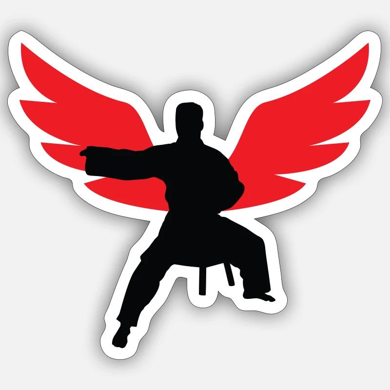 Aïkido - Art Martial - Aïkidoka - Sticker taille S (10 x 10 cm) - blanc mat