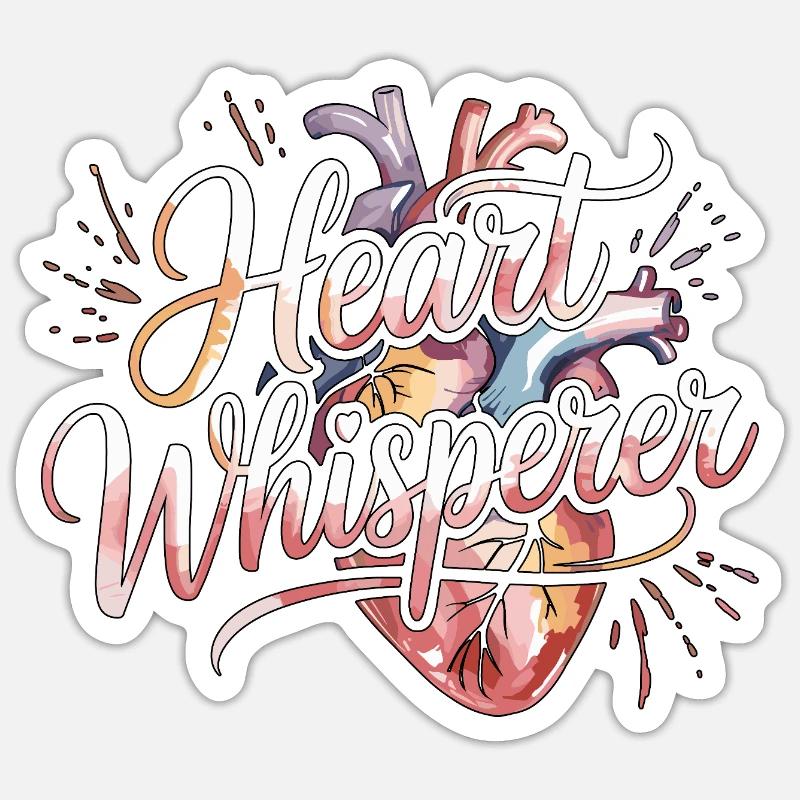 Cardiac Tech Heart Whisperer Pacemaker Technician Sticker Größe S (10 x 10 cm)