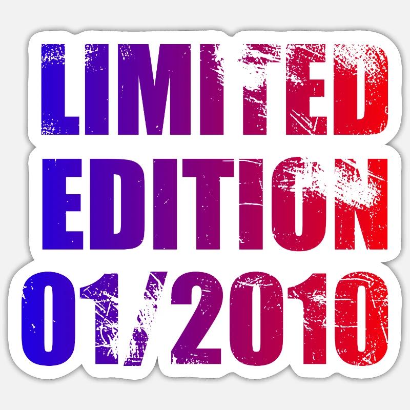 16e anniversaire Édition limitée 01/2010 - Sticker taille S (10 x 10 cm) - blanc mat