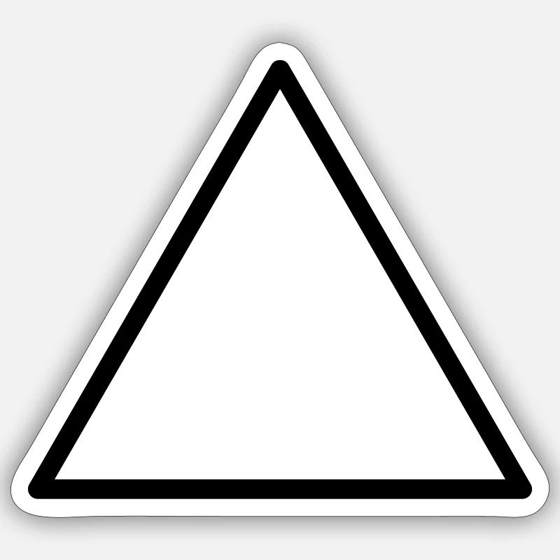 Dreieck - Sticker Größe S (10 x 10 cm) - Mattweiß