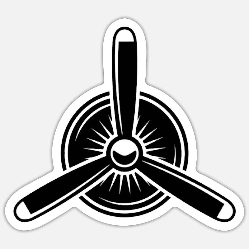 propeller - Sticker size S (10 x 10 cm) - white matte
