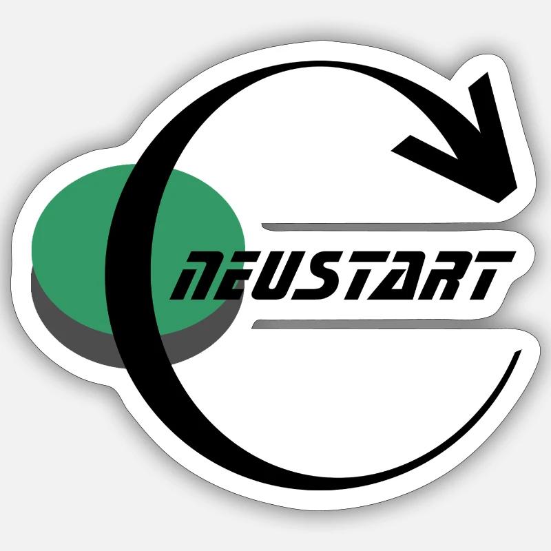 Cercle vert avec ruban noir - Sticker taille S (10 x 10 cm) - blanc mat