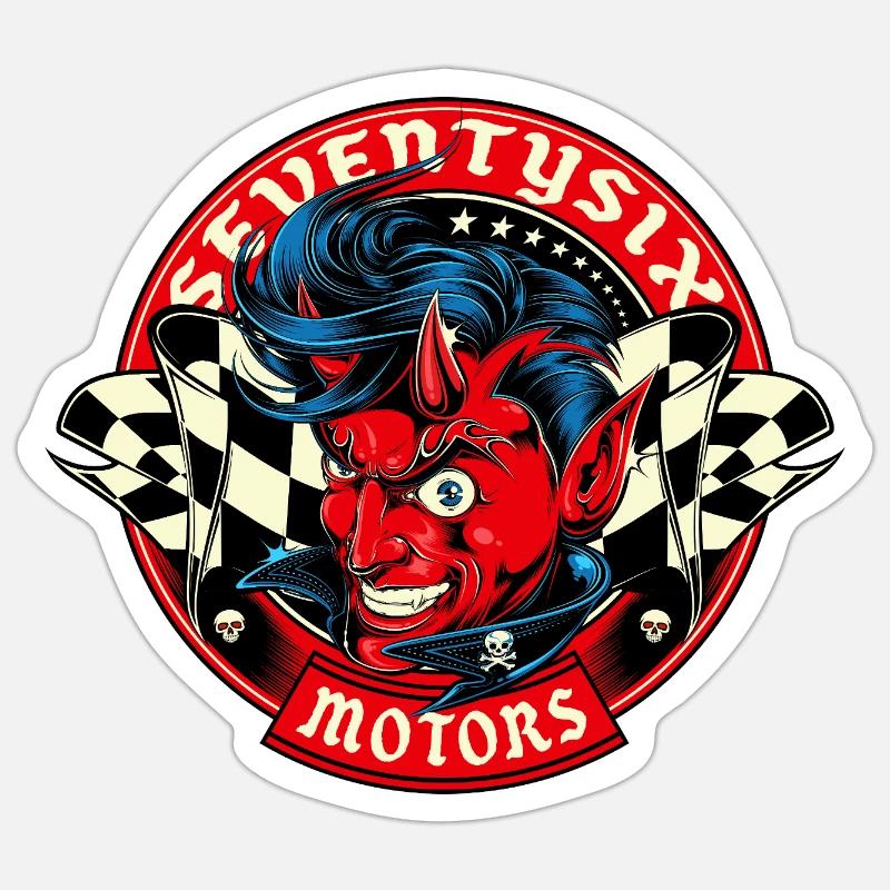 Lucky Devil - Sticker size S (10 x 10 cm) - white matte