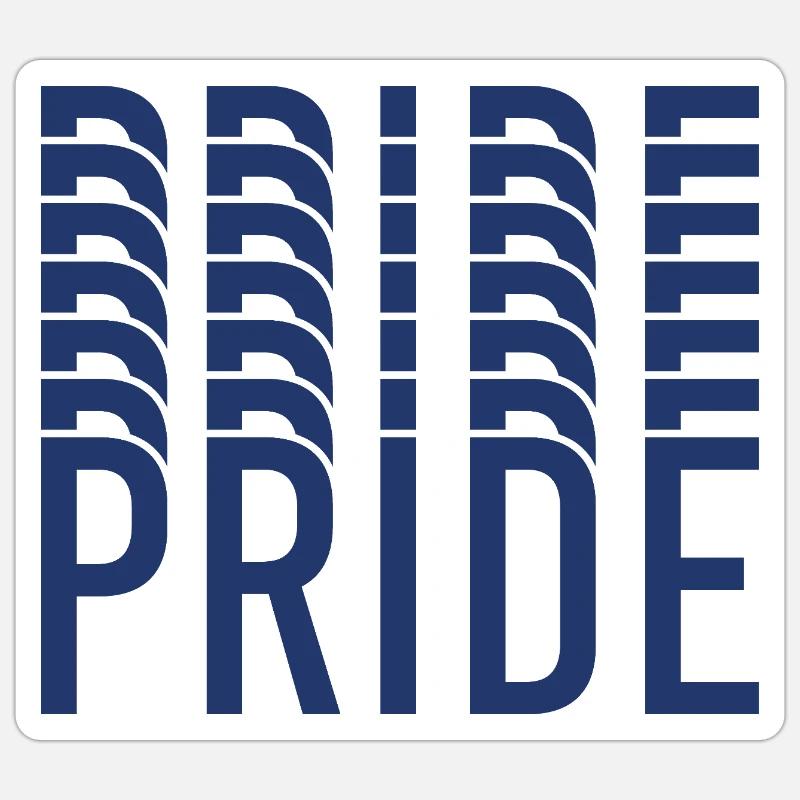 Blue Pride Geometric Pattern Sticker size S (10 x 10 cm)
