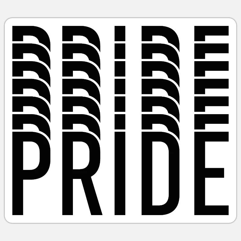 Pride Typography Contrast Pattern Sticker size S (10 x 10 cm)