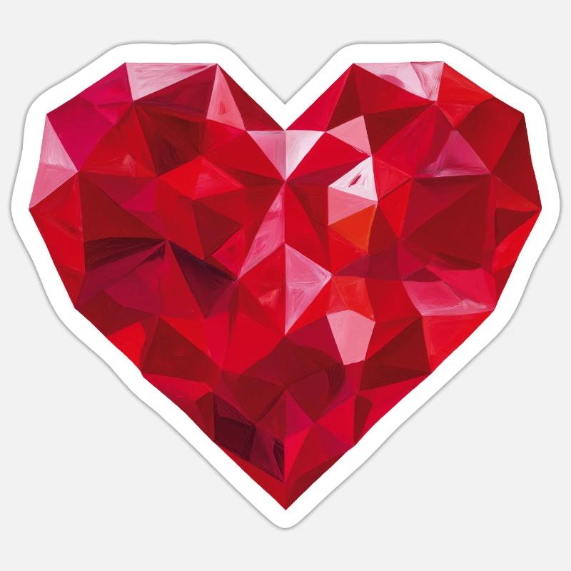 Heart - Sticker size S (10 x 10 cm) - white matte