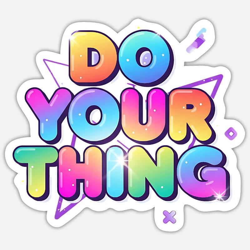 Explosion de couleurs Do Your Thing Sticker taille S (10 x 10 cm)