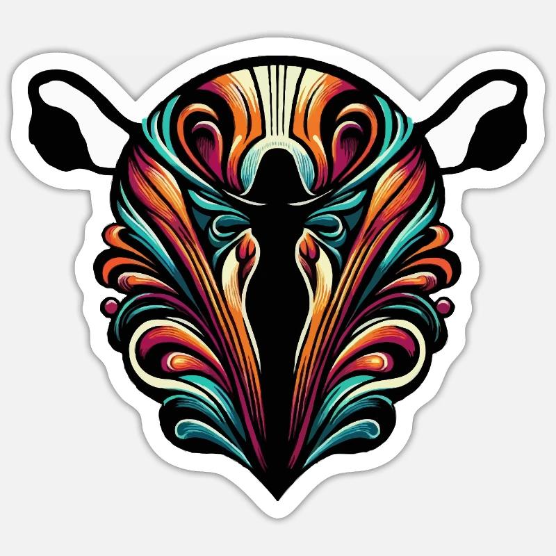 Fruchtbares Weibchen - Sticker Größe S (10 x 10 cm) - Mattweiß