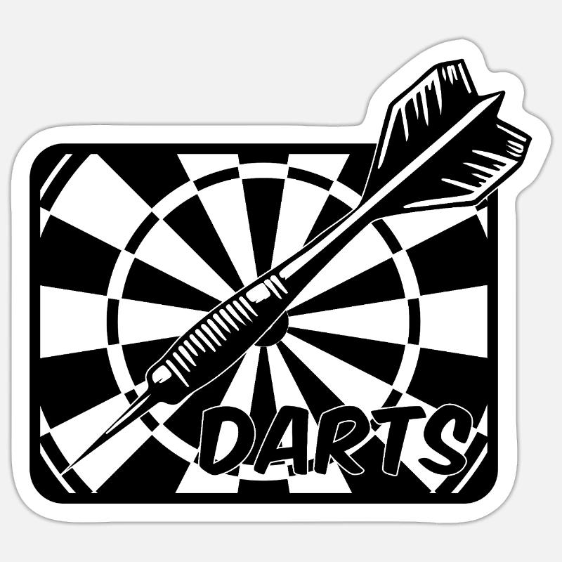 Fléchettes, fléchettes, fléchettes Sticker taille S (10 x 10 cm)