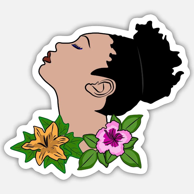 Portrait vectoriel Sticker taille S (10 x 10 cm)