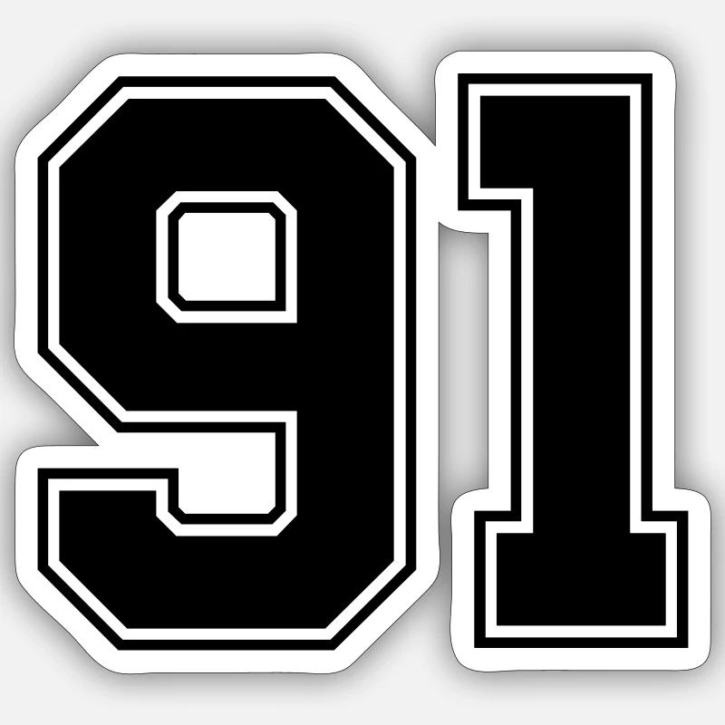 91 - Sticker taille S (10 x 10 cm) - blanc mat