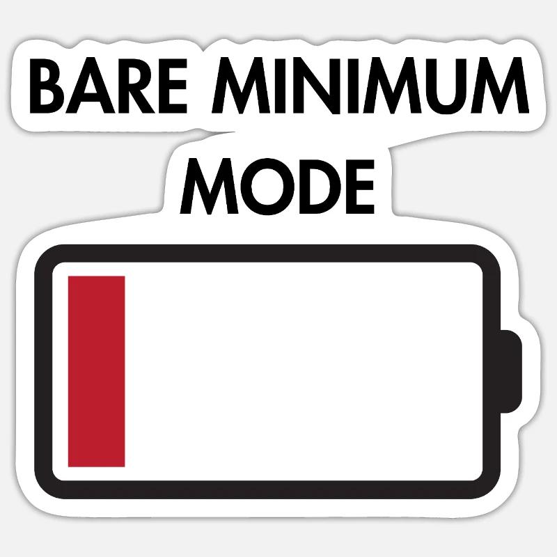 Mode minimal indispensable - Sticker taille S (10 x 10 cm) - blanc mat