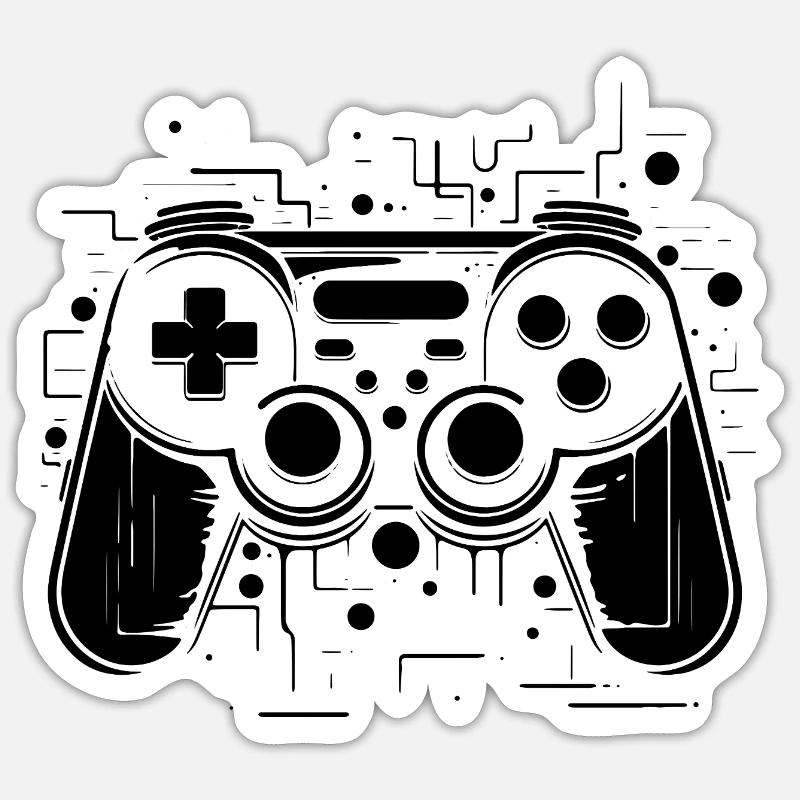 Game Controllers - Sticker size S (10 x 10 cm) - white matte