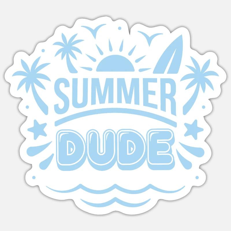 Summer Dude Surf Logo Sticker size S (10 x 10 cm)