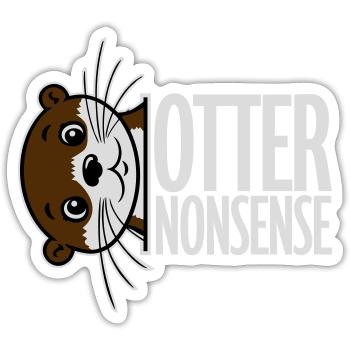 Otter Nonsense Lustig Wortspiel Otter Liebe Spruch - Sticker Größe S (10 x 10 cm) - Mattweiß - Vorne