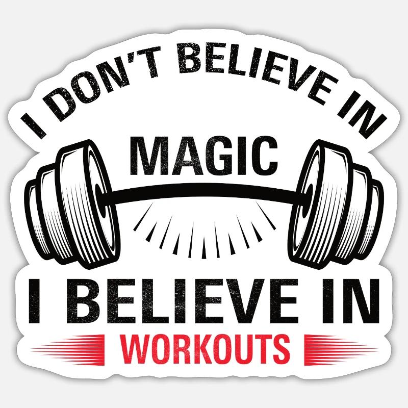Magic Workout - Sticker Größe S (10 x 10 cm) - Mattweiß