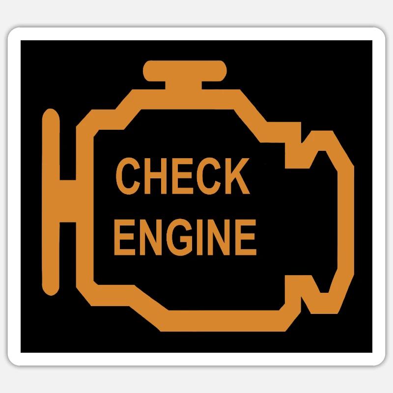 Check Engine Icon in Orange Sticker size S (10 x 10 cm)