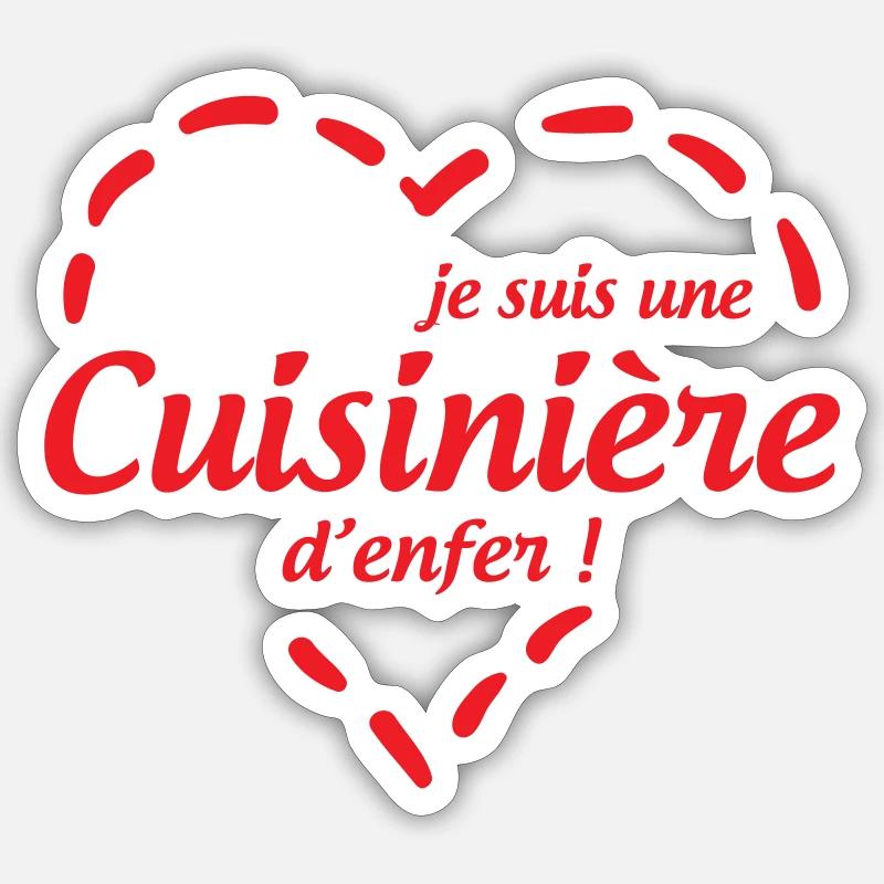 hellish cook - Sticker size S (10 x 10 cm) - white matte