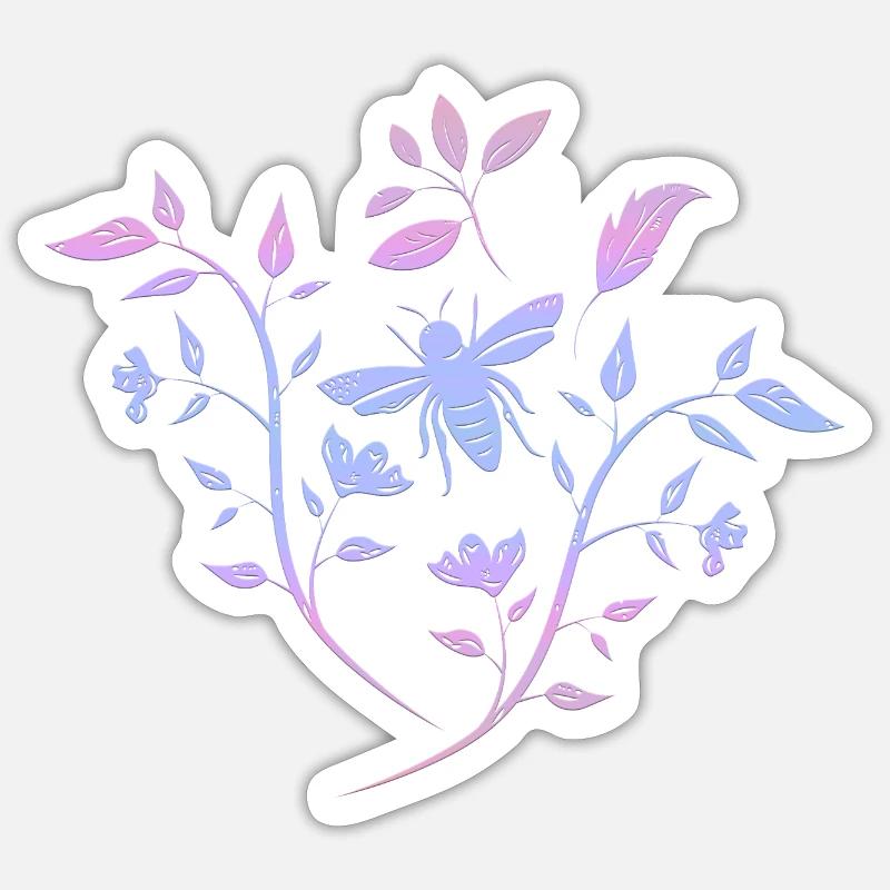 Spring - Sticker Größe S (10 x 10 cm) - Mattweiß